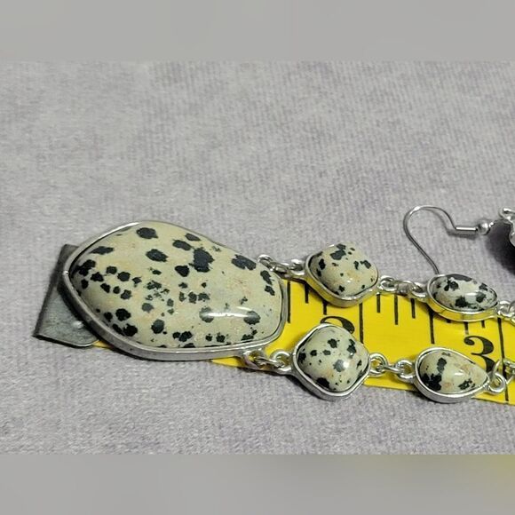 Dalmatian Jasper Earrings and Pendant Necklace - Picture 10 of 15